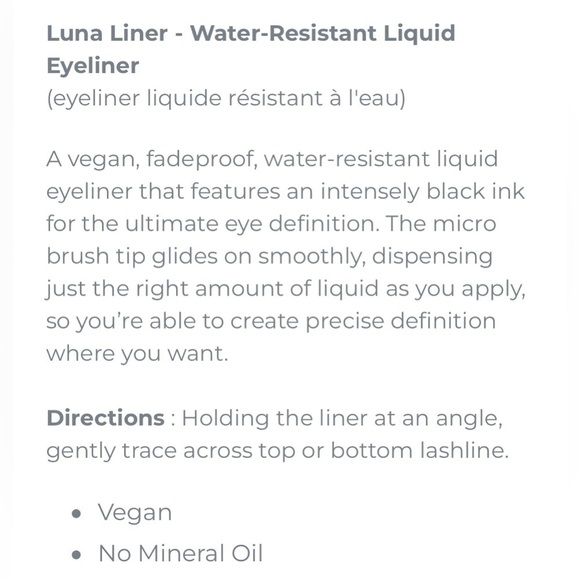 Luna Liner Water Resistant Liquid Eyeliner in BLACK | NEW | Seraphine Botanicals - Picture 5 of 12